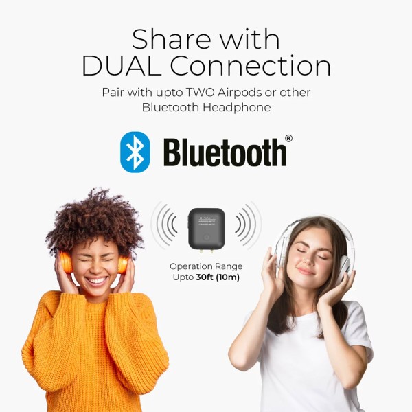 Bộ Chuyển Đổi Âm Thanh Không Dây Cho Airpods Và Các Tai Nghe Bluetooth Mazer Fly-Mate Duo