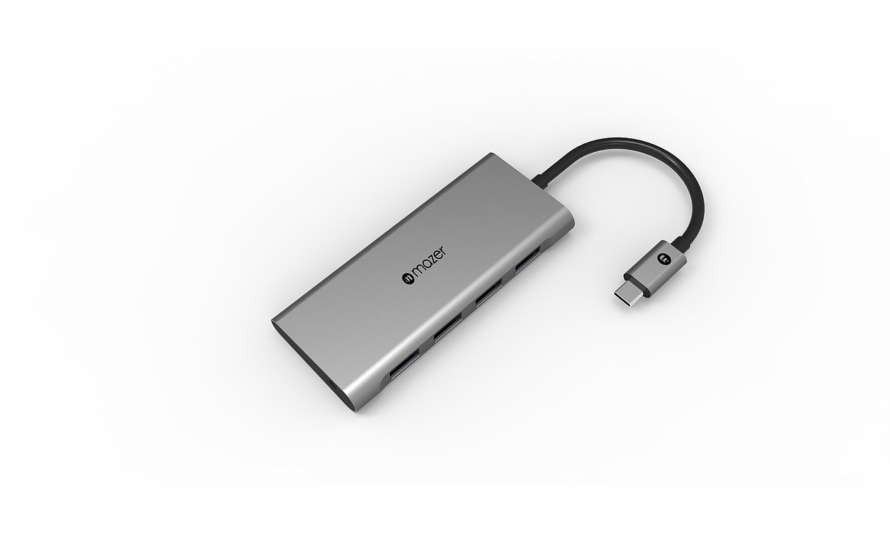 Cổng Chuyển Đổi MAZER USB-C to USB 3.0 HUB X 4 ports