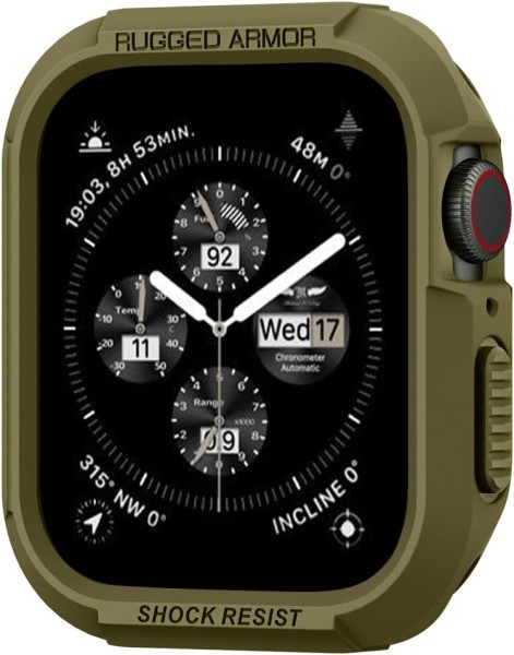 Ốp Spigen Rugged Armor For Apple Watch Series 4/5/6/7/SE (44/42/45mm)