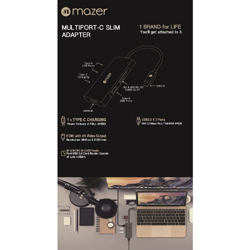 Cổng Chuyển Đổi Mazer USB-C 7 in 1 Charging