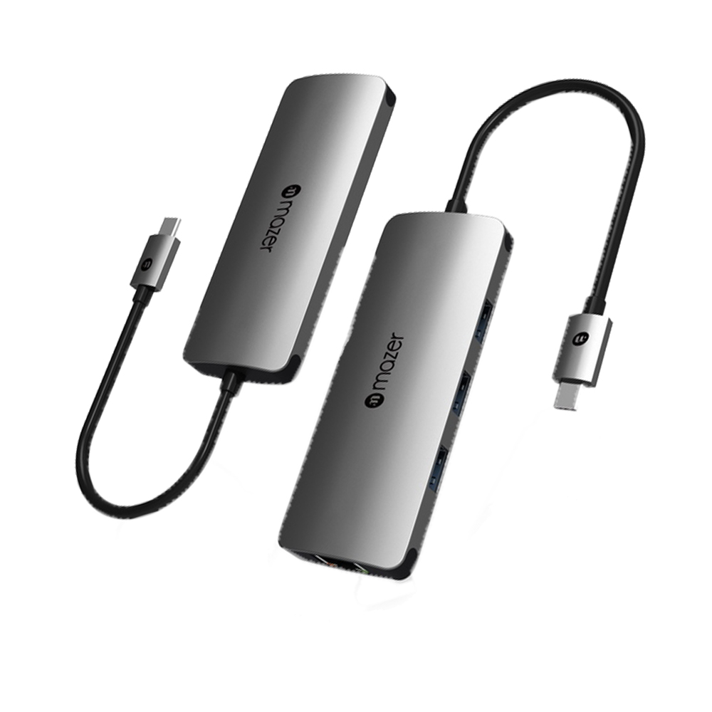 Cổng Chuyển Đổi Mazer USB-C to USB3.0X3+Gigabyte Lan Adapter