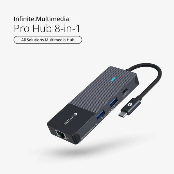 Cổng Chuyển Đổi Mazer Infinite Multimedia Pro Hub 8-in-1 USB-C