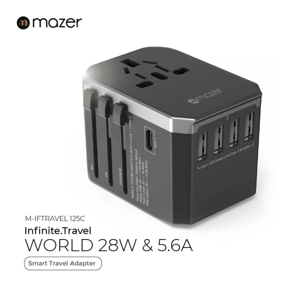 Củ Sạc Mazer Infinite TRAVEL Spare Fuse world travel charger