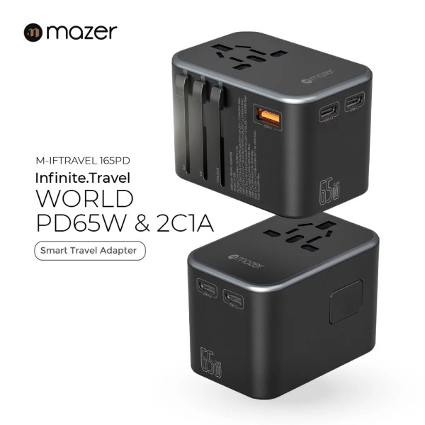 Củ Sạc Mazer Infinite WORLD Travel GaN 65W PD Travel Charger