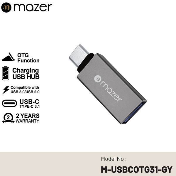 Cổng Chuyển Đổi Mazer USB-C 3.1 to USB-A 