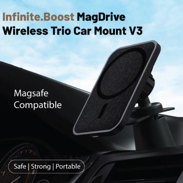 Giá Đỡ Sạc Không Dây Ôtô Mazer Infinite.Boost Mag.Drive  15W Wireless Car Bracket V3