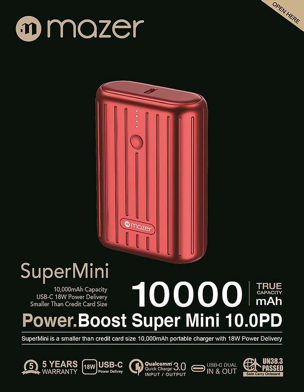 Pin Dự Phòng MAZER Pocket Power Mini 10000mAh