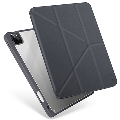 Ốp UNIQ Moven Antimicrobial Charcoal Grey dành New iPad Pro 12.9 (2021) 